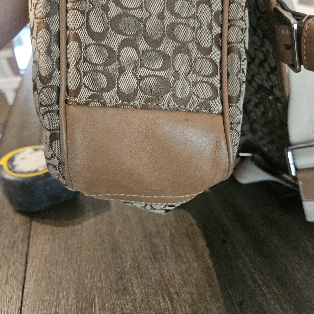 Vtg Coach Sam Sport Calf Leather Saddle Brown Crossbody Messenger Bag - Picture 7 of 8